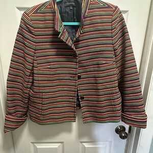 Talbots Vibrant Striped Women's Blazer